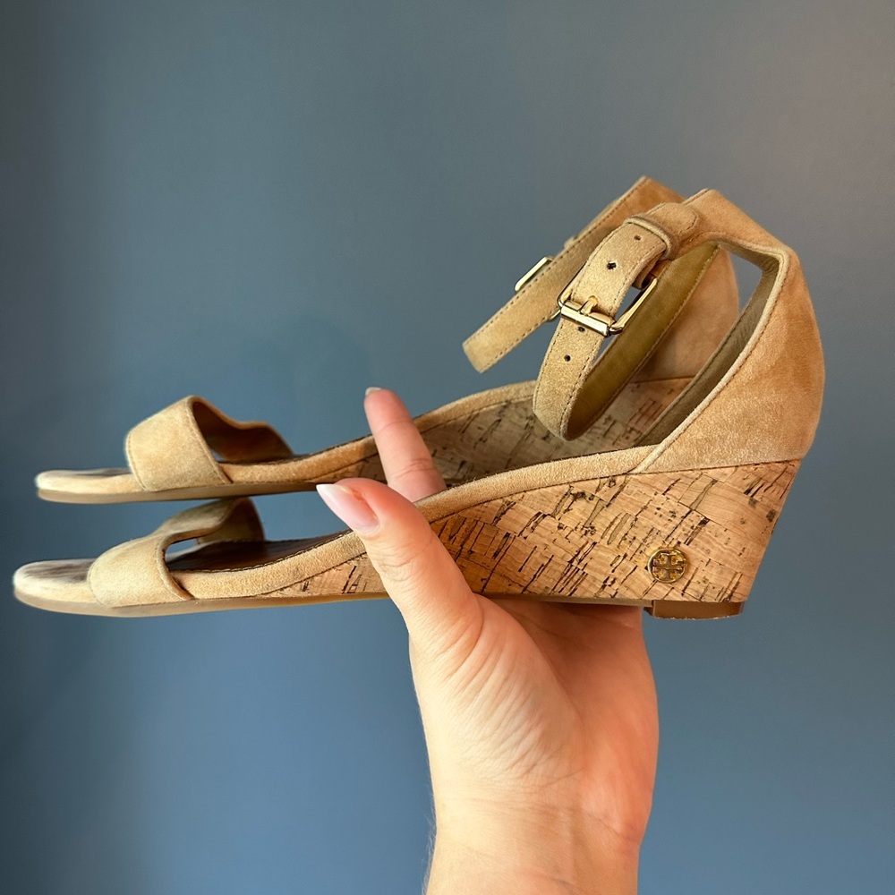 Tory Burch Tan Wedges